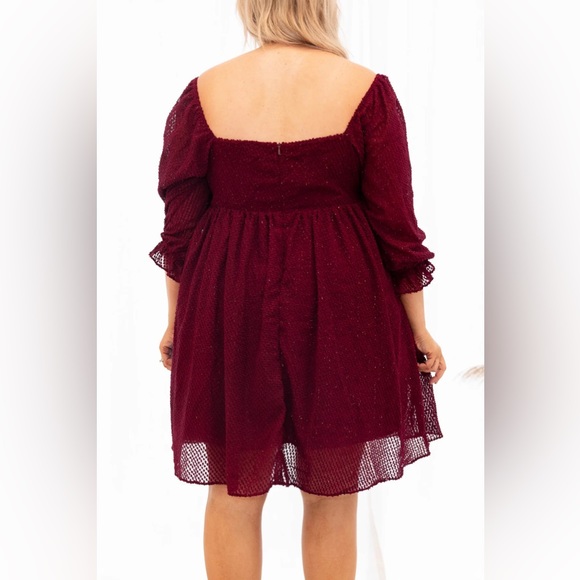 Party and Play Dress, Burgundy - Picture 3 of 3